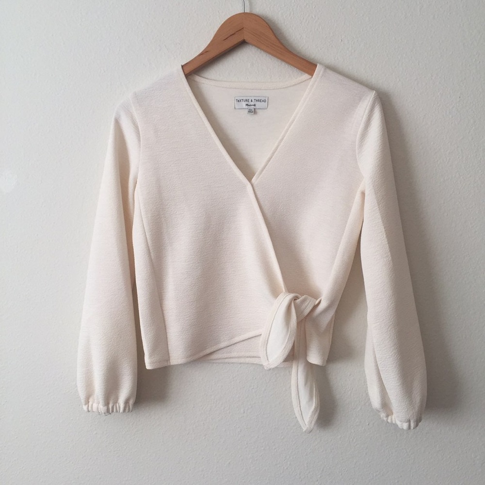 { Madewell } Texture and Thread Crepe Wrap Top